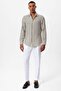 Black Striped Knitted Long Sleeve Men's Shirt - 4