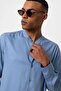 Baby Blue Hakim Collar Regular Fit Men's Shirt - 6