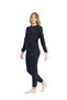 U.S. Polo Assn. 17070 Women's Long Sleeve Elastic Cuffed Tracksuit Set-Navy Blue - 2
