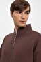 High neck double zipper closure men's sweatshirt - 6