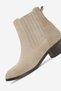 Women's Beige Nubuck Genuine Natural Leather Number 35-41 Chelsea Boots & Booties - 6