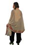 Cream Color Sun Patterned Handmade Cotton Shawl - 6
