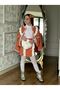My Little One's Cicileri Tweed 5-Piece Jacket and Bag Girl's Set - Orange