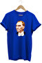 Ataturk Portrait October 29 Printed 100% Cotton Premium Blue T-Shirt