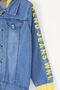 My Little Boy's Cicileri Hooded Wklnd Denim Boy's Jacket (Slim Fit) - Blue-Yellow - 4