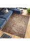 Aysu Collection Brown Beige Abstract Patterned Woven Base Modern Decorative Carpet Aysu42 - 3