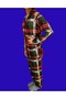 Pijama Set Suet Fabric Plaid - 4