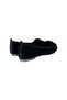 Women's Jewelled Buckle Suede Ballerinas BLACK - 5