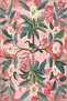 Paris Collection Pink Green Themed Flowers and Bird Detail Patterned Creative Modern Decorative Carpet 143 - 3