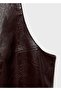 Sleeveless Leather Look Dress - 6