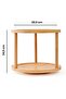 2 Tiers Kitchen Bamboo Rotating Spice Rack Set 360 Degree Swivel Shelf Organizer Aesthetic - 6