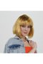 Gold Color Straight Cut Blunt Party Wig Short Fake Hair (4940) - 3