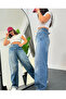 Asia Tint Washed Back Buckle Baggy Jeans - 2