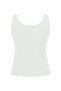 Women's White U Neck Tank Top - 3