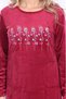 Women's Long Sleeve Velvet Dress - 2