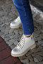 (Astara) Genuine Leather Adjustable Lace Detailed Zippered Inside Orthopedic Ankle Boots - 3