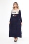 Women's Long Sleeve Velvet Dress - 5