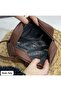 3 Compartment Leather Travel Bag with Bracelet Holder - Shaving Bag - 4