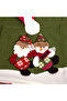 Christmas Pine Cover, with Santa Claus and Snowman Figures, Green - 100 cm - 2