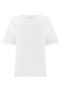 Women's White V-Neck Short Sleeve T-Shirt - 2