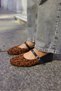 Rivas Women's Black Leaphard Detailed Leather Shoes - 6