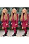 Hari?Ka Set for Girls - Coat, Jacket and Skirt Combination - Plum Velvet Set - 3