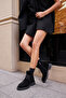 Atto Women's Black Genuine Leather Suede Boots - 4