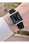 Women's Wristwatch with Case Metallic Cord Black Color 24 Months Warranty - 4