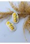 Mimosa Flower Themed Niche Hair Accessory Snap Clasp (1 Pair) - 2