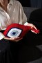 Evil Eye Eye-Shaped Red Knitted Pillow-Decoration Hand Knitted Red Eye Throw Pillow - 3