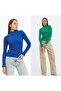 Women's 2-Piece Long Sleeve Ribbed Turtleneck Knitted Winter Blouse