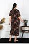 Fashion Line Women Large Size Short Sleeve Black Mom Nightgown 1375 - 5