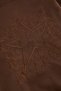 Dark Brown Oversize/Wide Cut Back Embroidery Detailed Hooded Sweatshirt Tmnaw25Sw00142 - 10