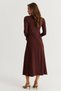 Women's Brown Turtleneck Midi Dress Hor15 - 6