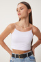 Women's Black and White Mink String Strap 3 Pack Knitted Bustier Li00114 - 6