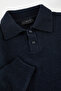 Lacivert Regular Polo Yaka Dokulu Kazak TMNAW25KZ00078 - 5
