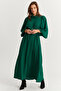 Women's Green Belted Maxi Dress Masf15 - 8
