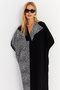 Women's Ecru-Black Leopard Blocky Maxi Dress Malo15 - 5