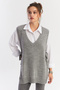 Women's Gray Knitwear Sweater Yv103 - 3