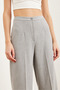 Women's Light Gray Single Button Polyviscose Palazzo Trousers Pnt- 19000296 - 6