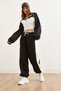Women's Black Color Detailed Raised Thick Winter Tracksuit Set Etkm- 0000073 - 4