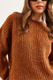 Women's Cinnamon Thick Knit Raised Balloon Sleeve Knitwear Sweater Kzk- 19000863 - 7