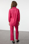 Fuchsia Relaxed Fit Knitted Shirt and Trousersbottom-Top Set Twoaw25Au00114 - 5