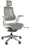 Robotto 609 Ergonomic Mesh Chair - High Back, Adjustable, Ultra Comfortable - White/Silver - 5