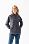 Women's Smoked Zipper Pocket Stand Collar Fleece Jacket - 5