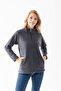 Women's Smoked Zipper Pocket Stand Collar Fleece Jacket - 6