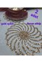 2 Pieces of Coffee Presentation Trays (Cup Coasters) /13Cm/Gold/Shimmering/Silvery/ - 2