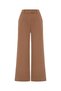 Women's Beige Wide Leg Pleated Trousers - 4