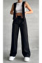 Palazzo Women's Pleated Dabıl Fabric Loose Leg Pants - 2