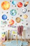 Watercolor Space System Kids Room Wall Sticker